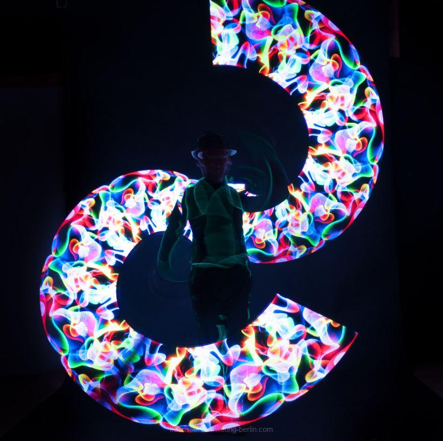 LED show with company logos at the Fructinale Berlin