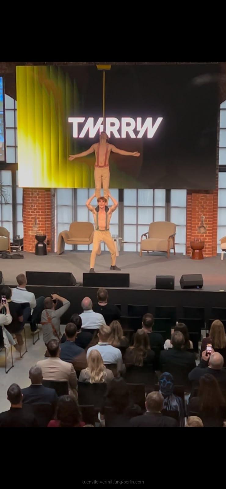Acrobatics Corporate Event – Two Comedy Acrobats at the TMRRW Conference 2026