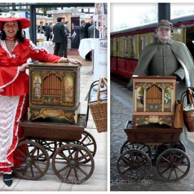 Drehorgelspielerin-Drehorgelspieler